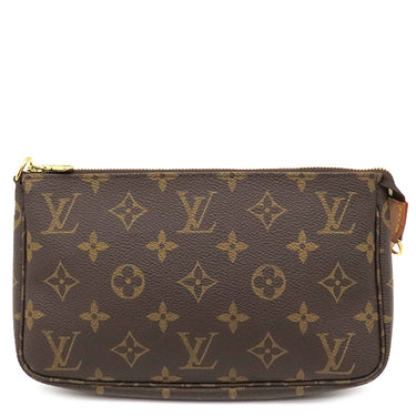 ルイヴィトン LOUIS VUITTON ポシェット アクセソワール M40712 モノグラム モノグラムキャンバス アクセサリーポーチ ゴールド金具 茶 ハンドバッグ