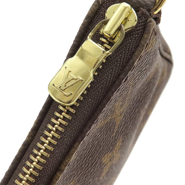 ルイヴィトン LOUIS VUITTON ポシェット アクセソワール M40712 モノグラム モノグラムキャンバス アクセサリーポーチ ゴールド金具 茶 ハンドバッグ