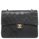 シャネル CHANEL マトラッセ 25 チェーン ショルダー ブラック ラムスキン ショルダーバッグ ゴールド金具 黒 Wフラップ