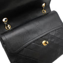 シャネル CHANEL マトラッセ 25 チェーン ショルダー ブラック ラムスキン ショルダーバッグ ゴールド金具 黒 Wフラップ