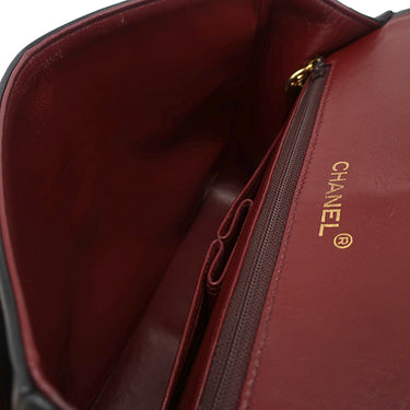 シャネル CHANEL マトラッセ 25 チェーン ショルダー ブラック ラムスキン ショルダーバッグ ゴールド金具 黒 Wフラップ