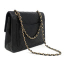 シャネル CHANEL マトラッセ 25 チェーン ショルダー ブラック ラムスキン ショルダーバッグ ゴールド金具 黒 Wフラップ