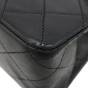 シャネル CHANEL マトラッセ 25 チェーン ショルダー ブラック ラムスキン ショルダーバッグ ゴールド金具 黒 Wフラップ