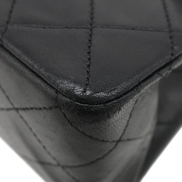 シャネル CHANEL マトラッセ 25 チェーン ショルダー ブラック ラムスキン ショルダーバッグ ゴールド金具 黒 Wフラップ