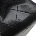 シャネル CHANEL マトラッセ 25 チェーン ショルダー ブラック ラムスキン ショルダーバッグ ゴールド金具 黒 Wフラップ