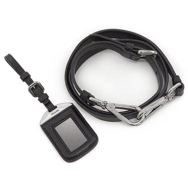プラダ PRADA メタルロゴ ギャザー ブラック ナイロン レザー 2WAYバッグ シルバー金具 黒 トート ショルダーバッグ