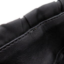 プラダ PRADA メタルロゴ ギャザー ブラック ナイロン レザー 2WAYバッグ シルバー金具 黒 トート ショルダーバッグ