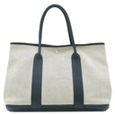 エルメス HERMES ガーデンパーティー PM ネイビー×ナチュラル トワルアッシュ ネゴンダ トートバッグ シルバー金具 紺 トワルH