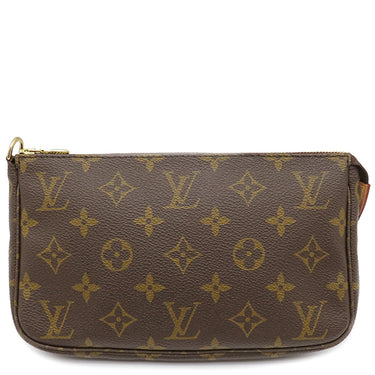 ルイヴィトン LOUIS VUITTON ポシェット アクセソワール M40712 モノグラム モノグラムキャンバス アクセサリーポーチ ゴールド金具 茶 ハンドバッグ