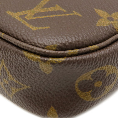 ルイヴィトン LOUIS VUITTON ポシェット アクセソワール M40712 モノグラム モノグラムキャンバス アクセサリーポーチ ゴールド金具 茶 ハンドバッグ