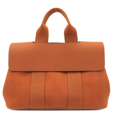 エルメス HERMES ヴァルパライソPM ポティロン トワルシェブロン レザー ハンドバッグ シルバー金具