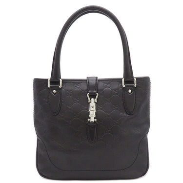 グッチ GUCCI ニュージャッキー 145817 ブラック レザー グッチシマレザー トートバッグ シャンパンゴールド金具 ゴールド金具 黒 GG ハンドバッグ