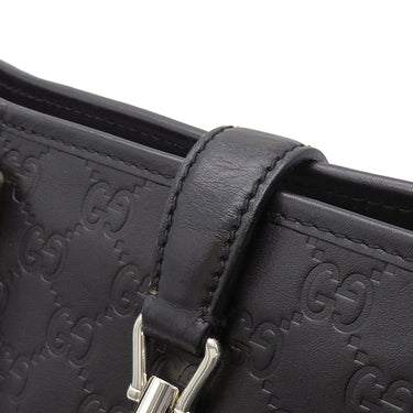 グッチ GUCCI ニュージャッキー 145817 ブラック レザー グッチシマレザー トートバッグ シャンパンゴールド金具 ゴールド金具 黒 GG ハンドバッグ