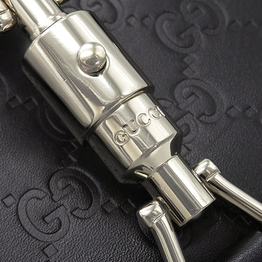 グッチ GUCCI ニュージャッキー 145817 ブラック レザー グッチシマレザー トートバッグ シャンパンゴールド金具 ゴールド金具 黒 GG ハンドバッグ