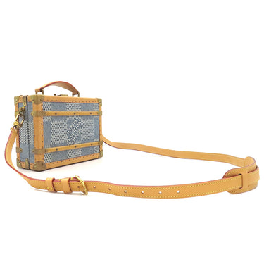 ルイヴィトン LOUIS VUITTON ハンドル トランク N40626 ダミエデニム コットンキャンバス ダミエデニム3Dコットンキャンバス ショルダーバッグ ゴールド金具 ショルダー 斜め掛け