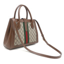 グッチ GUCCI ジャッキー1961 ミディアムトート 649016 ベージュXブラウン GGスプリームキャンバス レザー 2WAYバッグ ショルダーバッグ ウェブ シェリーリボン