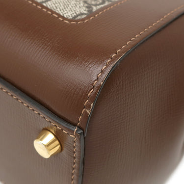 グッチ GUCCI ジャッキー1961 ミディアムトート 649016 ベージュXブラウン GGスプリームキャンバス レザー 2WAYバッグ ショルダーバッグ ウェブ シェリーリボン