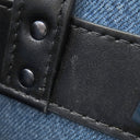 ヴァレンティノ VALENTINO VLTN ロゴ 2Y2B0B78 ブルー×ブラック デニム レザー 2WAYバッグ ブラック金具 青 黒 ショルダー トート スタッズ