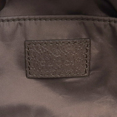 グッチ GUCCI ファー ウェブ ストライプ 759689 ベージュ ファー ポーチ シルバー金具 コスメティックケース クラッチバッグ