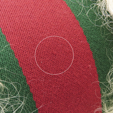 グッチ GUCCI ファー ウェブ ストライプ 759689 ベージュ ファー ポーチ シルバー金具 コスメティックケース クラッチバッグ