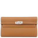 エルメス HERMES ケリーウォレット ロング ゴールド ヴォーエプソン 長財布 シルバー金具 茶