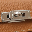 エルメス HERMES ケリーウォレット ロング ゴールド ヴォーエプソン 長財布 シルバー金具 茶