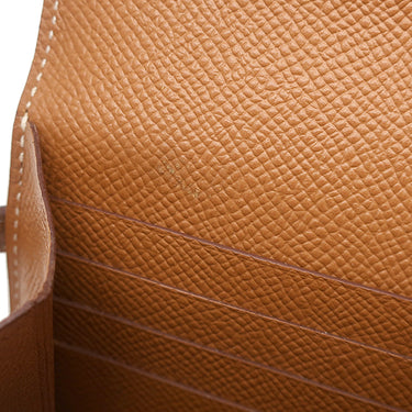 エルメス HERMES ケリーウォレット ロング ゴールド ヴォーエプソン 長財布 シルバー金具 茶