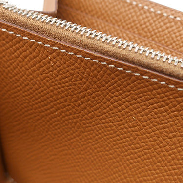 エルメス HERMES ケリーウォレット ロング ゴールド ヴォーエプソン 長財布 シルバー金具 茶