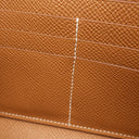 エルメス HERMES ケリーウォレット ロング ゴールド ヴォーエプソン 長財布 シルバー金具 茶