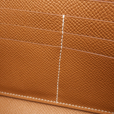 エルメス HERMES ケリーウォレット ロング ゴールド ヴォーエプソン 長財布 シルバー金具 茶