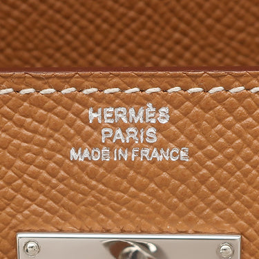 エルメス HERMES ケリーウォレット ロング ゴールド ヴォーエプソン 長財布 シルバー金具 茶