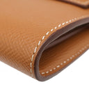 エルメス HERMES ケリーウォレット ロング ゴールド ヴォーエプソン 長財布 シルバー金具 茶