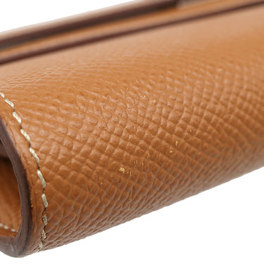 エルメス HERMES ケリーウォレット ロング ゴールド ヴォーエプソン 長財布 シルバー金具 茶