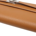 エルメス HERMES ケリーウォレット ロング ゴールド ヴォーエプソン 長財布 シルバー金具 茶