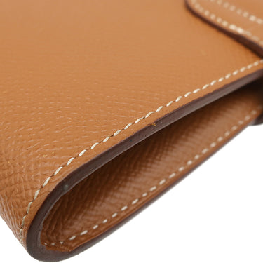 エルメス HERMES ケリーウォレット ロング ゴールド ヴォーエプソン 長財布 シルバー金具 茶