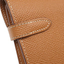 エルメス HERMES ケリーウォレット ロング ゴールド ヴォーエプソン 長財布 シルバー金具 茶