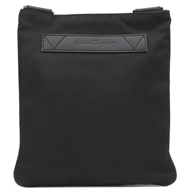 サルヴァトーレ・フェラガモ Salvatore Ferragamo ナイロン ショルダー 245573 ブラック ナイロン ショルダーバッグ マットシルバー金具 黒 斜め掛け