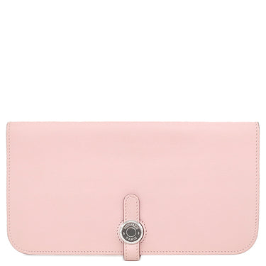 エルメス HERMES ドゴンロング ローズサクラ スイフト 長財布 シルバー金具