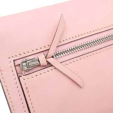 エルメス HERMES ドゴンロング ローズサクラ スイフト 長財布 シルバー金具