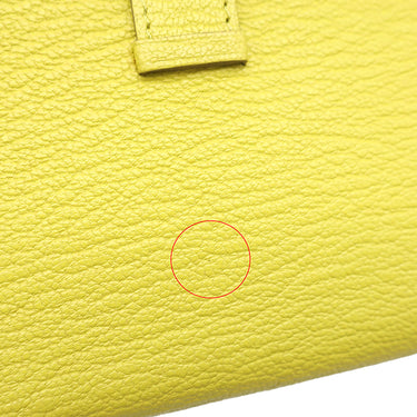 エルメス HERMES ベアンスフレ スフレ シェーブル 長財布 シルバー金具 黄色 二つ折り財布　