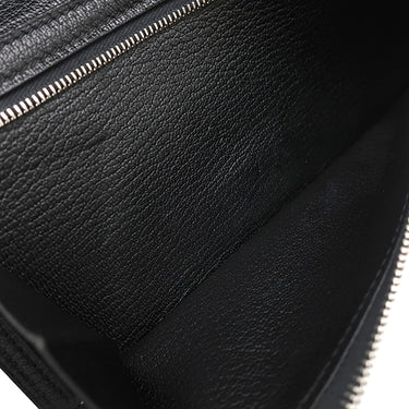 エルメス HERMES ベアンスフレ ブラック リザード 長財布 シルバー金具 黒 二つ折り財布