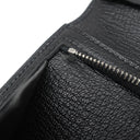 エルメス HERMES ベアンスフレ ブラック リザード 長財布 シルバー金具 黒 二つ折り財布