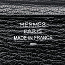 エルメス HERMES ベアンスフレ ブラック リザード 長財布 シルバー金具 黒 二つ折り財布