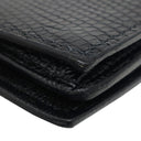 エルメス HERMES ベアンスフレ ブラック リザード 長財布 シルバー金具 黒 二つ折り財布