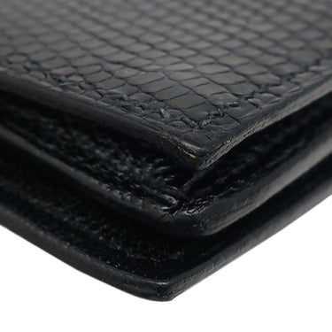 エルメス HERMES ベアンスフレ ブラック リザード 長財布 シルバー金具 黒 二つ折り財布