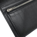 エルメス HERMES ベアンスフレ ブラック リザード 長財布 シルバー金具 黒 二つ折り財布