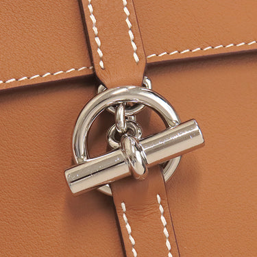 エルメス HERMES グレナン トゥーゴー ゴールド ヴォースイフト ショルダーバッグ シルバー金具 茶 ポシェット