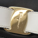 サルヴァトーレ・フェラガモ Salvatore Ferragamo ヴァラリボン AU-21 G892 ブラック×ホワイト カーフ ショルダーバッグ ゴールド金具 黒 白 チェーンショルダー
