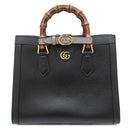 グッチ GUCCI ダイアナ スモール 702721 ブラック レザー 2WAYバッグ ゴールド金具 バンブー
