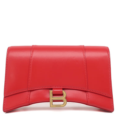 バレンシアガ BALENCIAGA アワーグラス HOUR GLASS 644973 レッド レザー 2WAYバッグ ヴィンテージ金具 赤 クラッチバッグ チェーン ショルダー